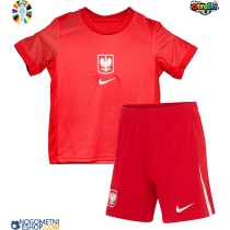 Otroški Nogometni dresi Poljska Gostujoči EP 2024 Kratek Rokav (+ Kratke hlače)